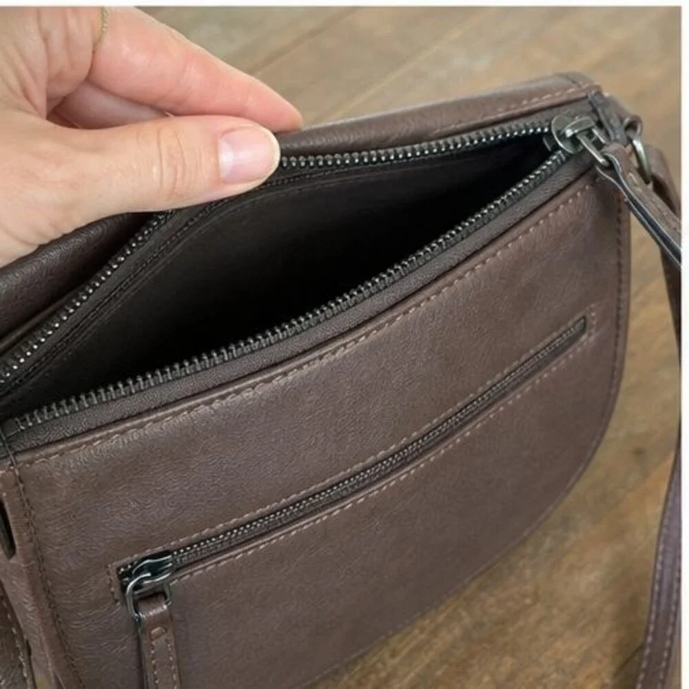 Brown Faux Leather Bag